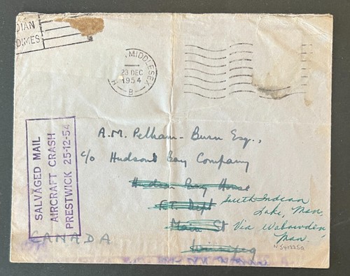 Qe2 1954 salvaged mail - salvaged,