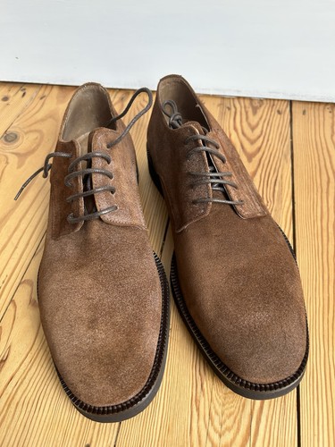 Brown suede brogue shoes - suede,