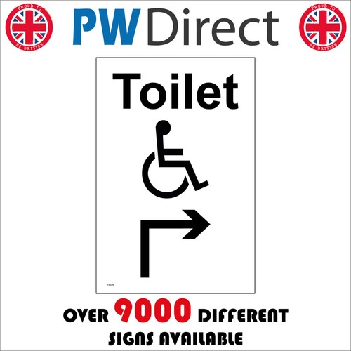 Sign disabled toilet - disabled, up