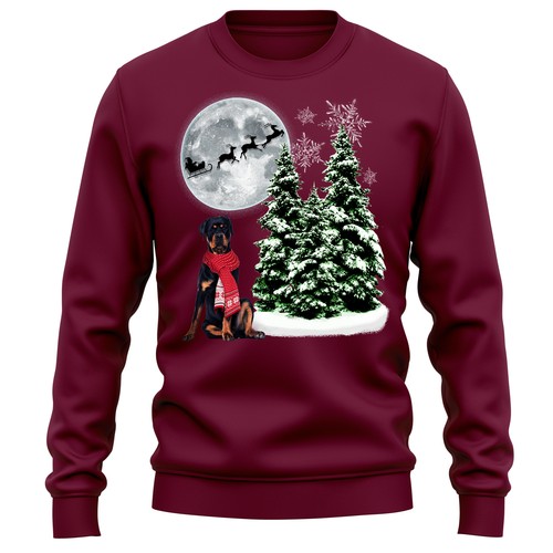 Rottweiler christmas jumper - christmas,