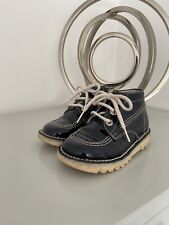 Boys Spanish Designer Op Kicker Style Lace Navy Blue Patent Boots EU 26 UK 8.5