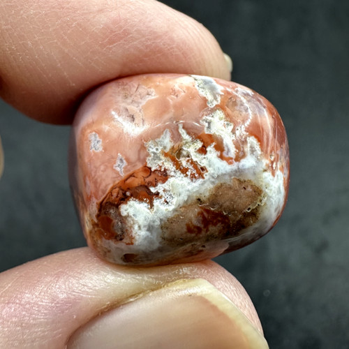 Pink moss agate tumble - pink, stone