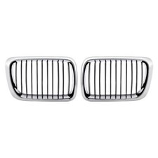 for BMW E36 3 Series M3 97-99 2DR/4DR Chrome+Black Front Kidney Grill Grille