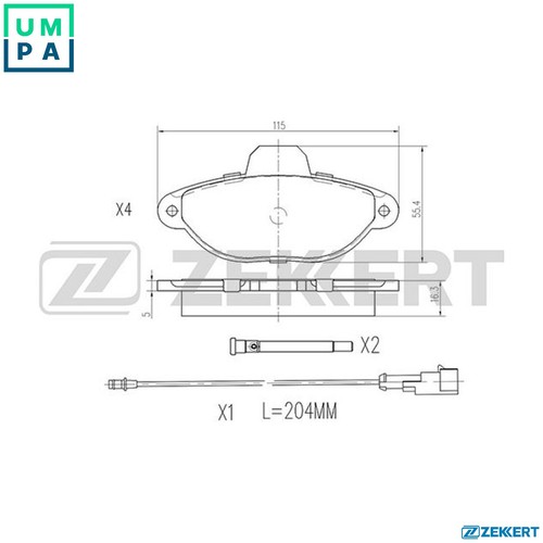 Brake pad set disc - brake,