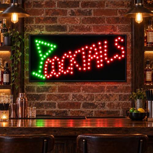 Led cocktail bar - cocktail, sign