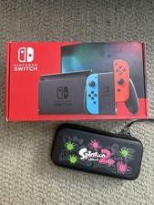 Nintendo Switch- With Case- New Darker Blue Controller And Original Controller