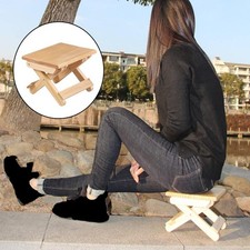 Foldable Wooden Foot Stool Small Chair Seat for Outdoor