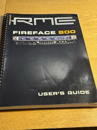 Rme fireface 800 original user - 800,