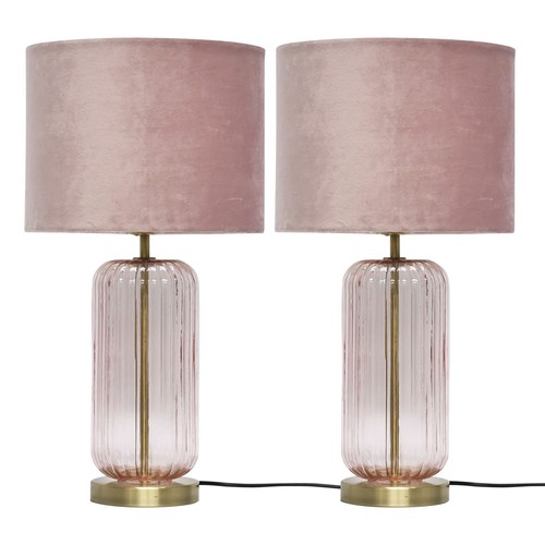 Set ribbed glass 49cm - glass,