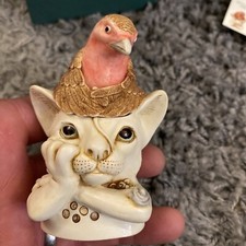 Harmony Kingdom - ‘Turdus Felidae’ - Bird & Cat -Version 1 By Peter Calvesbert