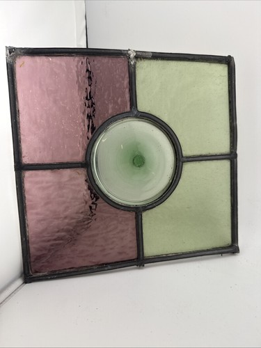 Stained glass bullseye green - stained,