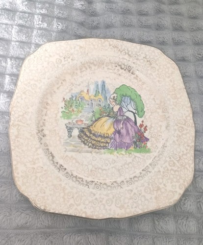 Crinoline lady plate - crinoline,