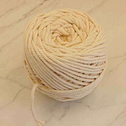 Natural cotton macrame - macrame, cord