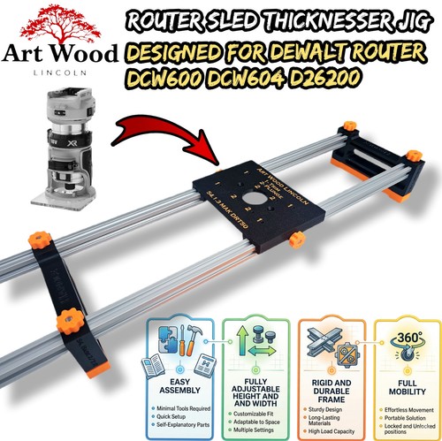 Router flattening jig - , slab