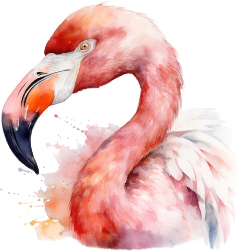Pink flamingo colourful - pink,