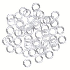 13mm Clear Plastic Roman Blind Curtain Rings 10 20 50 100 250 1000 Sewing Loop
