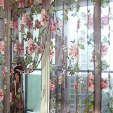 Romantic Floral Tulle Voile