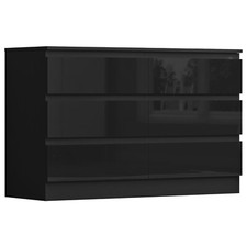 Modern High Gloss 6 Drawer