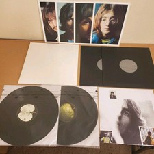 THE BEATLES White Album NM-/NM- 2012 w/ Poster, Photos 2-LP Vinyl Record 
