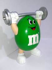 M & M Green Sweet Dispenser Male M&M's Collectable Figure Advertising Doll 1991