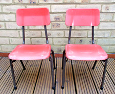 Pair Retro Vintage Remploy Reception School Kindergarten Kids Children 2 Chairs