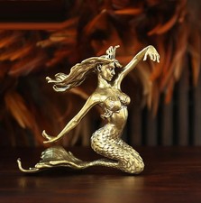 Brass Mermaid Figurine Small