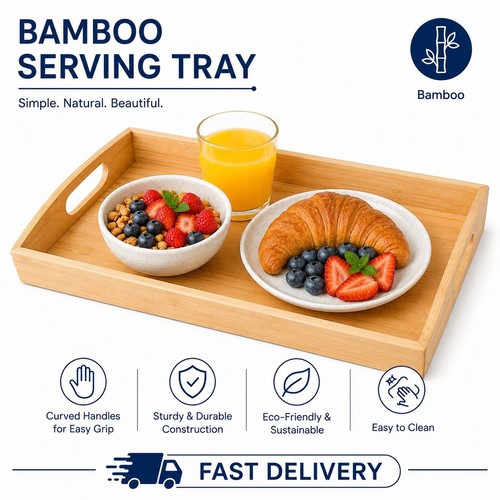 Bamboo serving tray with - bamboo,