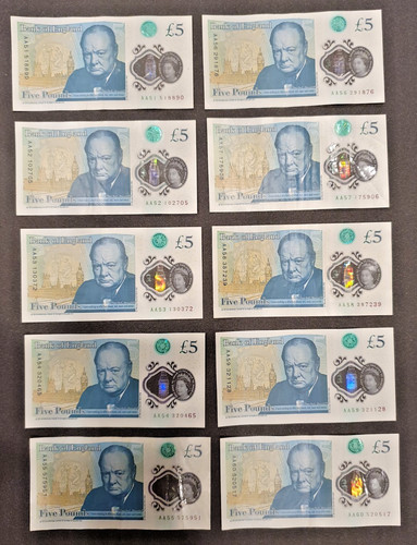 Bank england five - of,