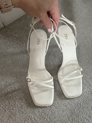 Zara white ecru strappy - ecru,