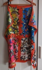 Christian Lacroix Silk Scarf Butterflies Multicolor 90x90 cm Made in Italy