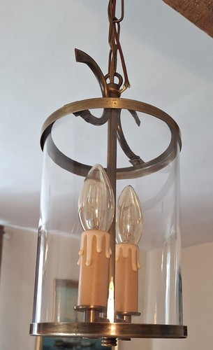 Vintage brass glass - brass, &