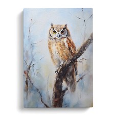 Owl Gestural Canvas Wall Art