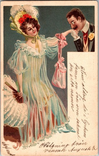 Antique postcard art - antique,