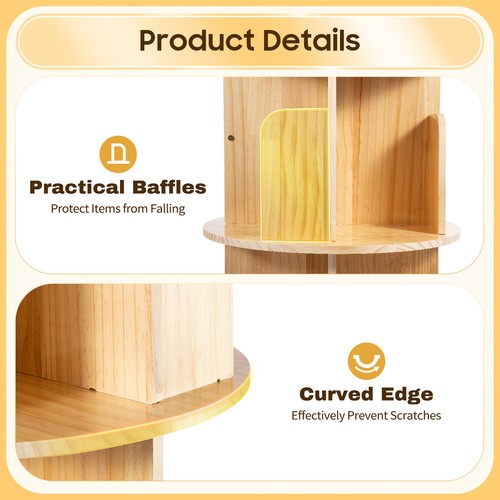 Tier rotating bookshelf - tier, 360
