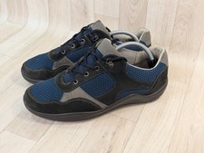 Mens Hotter Pinewood UK 8.5 Lace Up Shoes Blue / Grey Comfort Concept Trainers