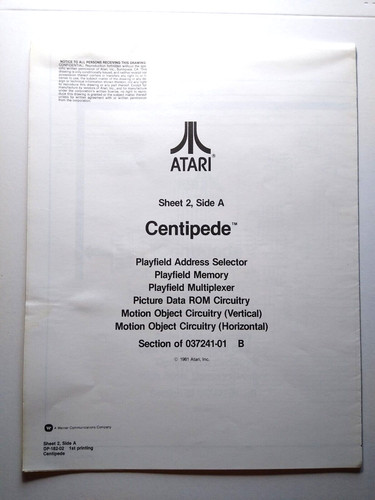 Atari centipede video arcade - atari,