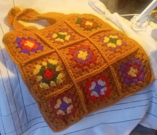 Hand Crochet Granny Square Bag