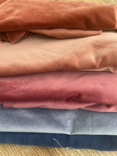 Large remnants velvet fabric - 5,