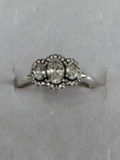 PANDORA THREE STONE VINTAGE RING SIZE 52 REF 190049CO1 NOW RETIRED