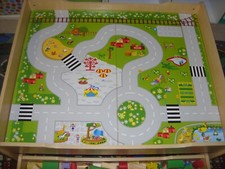 Brio &  (compatible) over 300 pieces  wooden train set + play table with storage