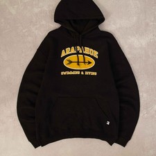 Russell Athletic Vintage Arapahoe Swimming Hoodie M Men's Washed Black 