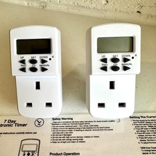 Masterplug 7 Day Electronic Timer - Quantity 2