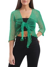 Womens Ladies Tie Up Knitted