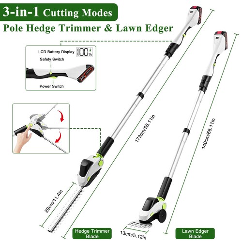 Long reach cordless hedge - long,