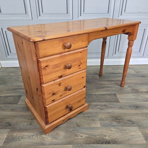 Vintage pine pedestal desk - vintage,