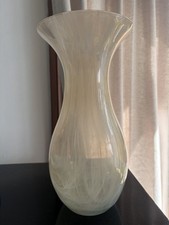 Tall Glass Vase 30cm White