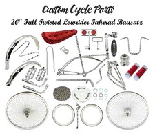 Lowrider Bike Kit 20" 'Twisted Red' Chrome DIY