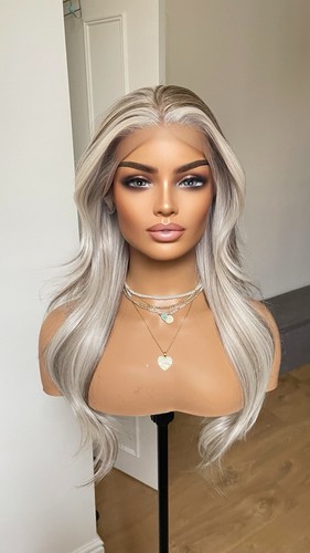 Dark ash brown wig with - dark,