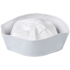 SAILOR HAT WHITE DOUGHBOY MARINE Adult Cap Halloween Fancy Dress Party Costume