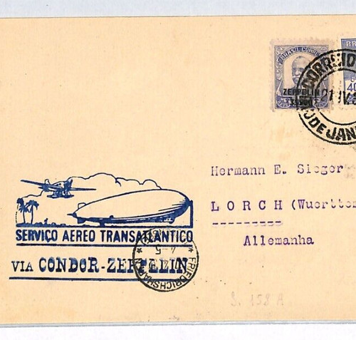 Brazil card zeppelin - brazil,